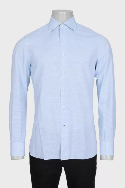 Men's light blue fitted shirt