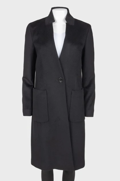 Black wool coat