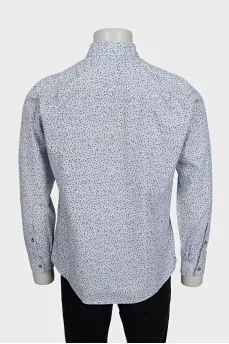 Men's straight-cut shirt with a floral print