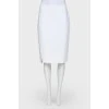 White gold zipper skirt with tag