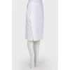 White gold zipper skirt with tag