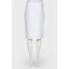 White gold zipper skirt with tag