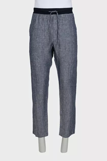 Men's linen trousers with tag