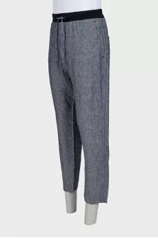 Men's linen trousers with tag