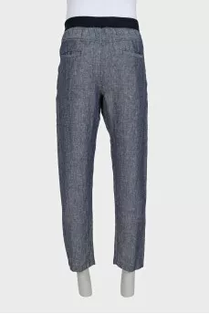 Men's linen trousers with tag