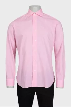 Men's pink button-down shirt