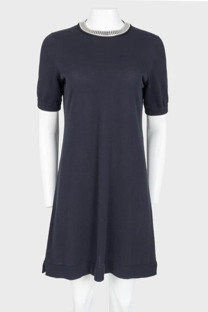 Silver collar dress