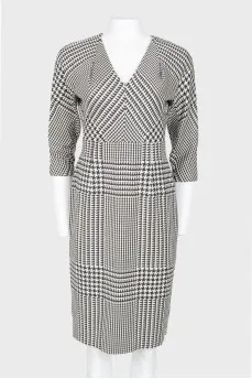 Pattern "houndstooth" dress