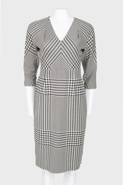 Pattern "houndstooth" dress