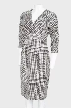 Pattern "houndstooth" dress