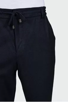 Men's dark blue wool trousers