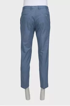 Men's straight-leg trousers in light blue