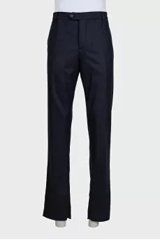 Men's blue wool trousers with tag