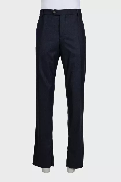 Men's blue wool trousers with tag
