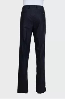 Men's blue wool trousers with tag