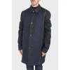 Men's dark blue vest raincoat with tag