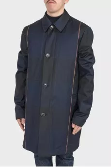Men's dark blue vest raincoat with tag