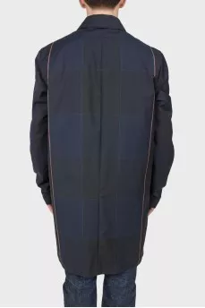 Men's dark blue vest raincoat with tag