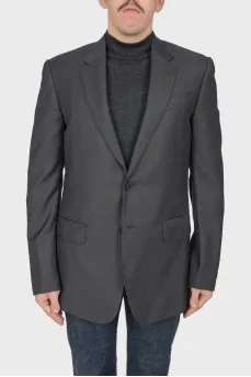Men's black wool buttons jacket with tag