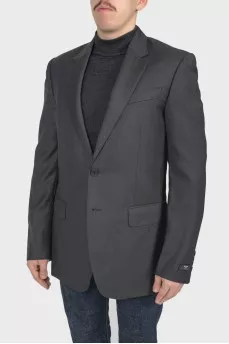 Men's black wool buttons jacket with tag