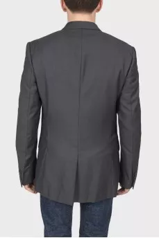 Men's black wool buttons jacket with tag