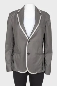 Men's gray buttoned jacket with tag