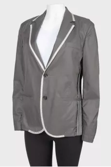 Men's gray buttoned jacket with tag