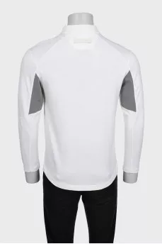 Men's white zip-up jumper