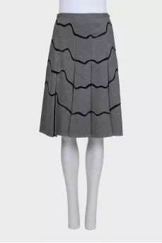 Gray wool skirt with tag