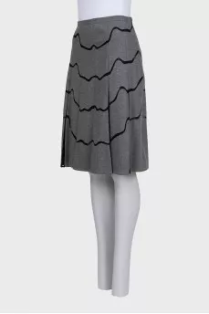Gray wool skirt with tag