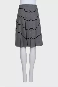 Gray wool skirt with tag