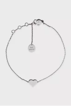 Gold bracelet with a heart decorated with diamonds