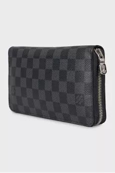 Wallet with signature print and zipper