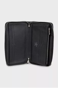 Wallet with signature print and zipper