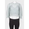 Lace blue top