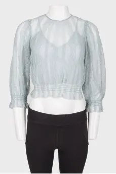 Lace blue top