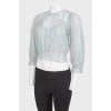 Lace blue top
