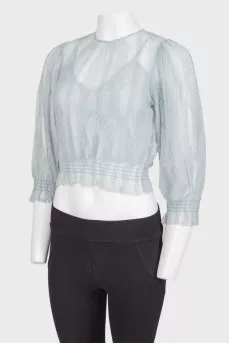 Lace blue top