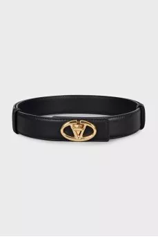 Black belt with signature buckle