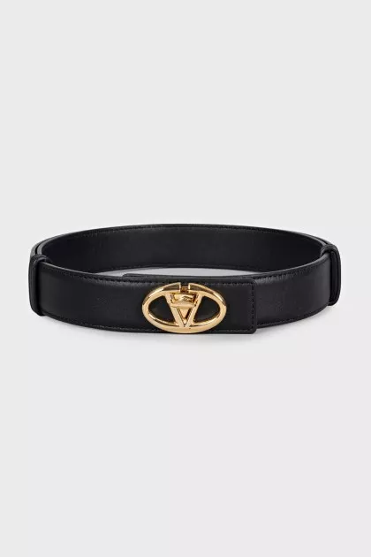 Black belt with signature buckle