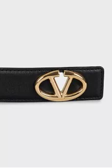 Black belt with signature buckle