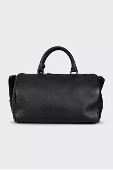 Varsovia black bag with leather pendants