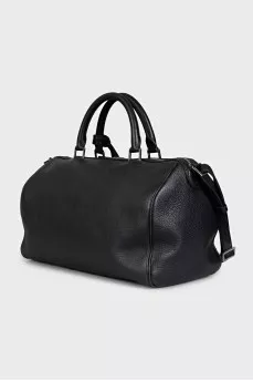 Varsovia black bag with leather pendants