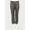 Cropped signature print trousers