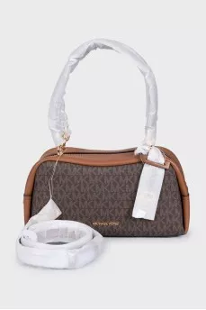 Brown Cecily canvas and leather bag