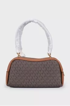 Brown Cecily canvas and leather bag
