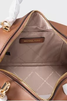 Brown Cecily canvas and leather bag