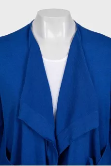 Blue wool cardigan with tag