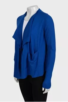 Blue wool cardigan with tag