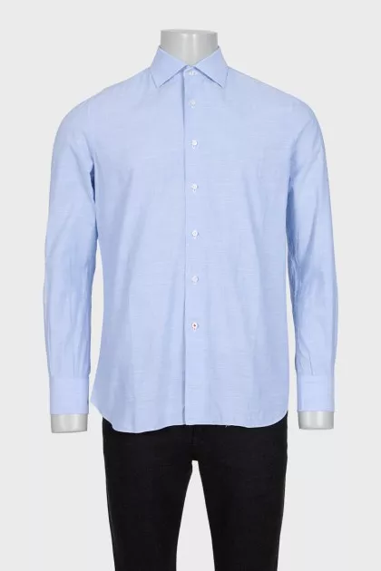 Men's classic light blue button-down shirt